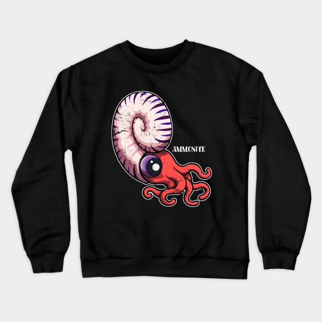 Love Fossils Archaeologist Cute Ammonite Design Octopus Crewneck Sweatshirt by roarr